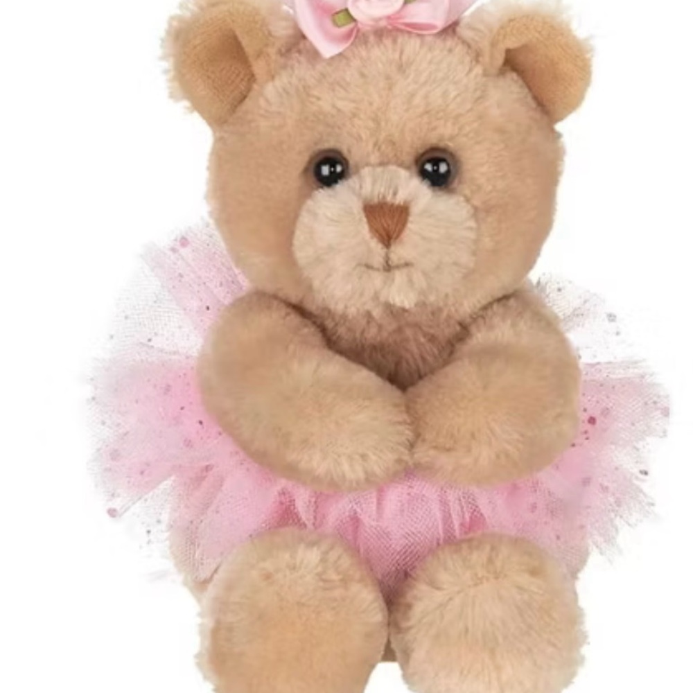 Teddy Bear Plush Bella Ballerina Bearington Stuffed Animal 6” with Pink Tutu NWT
